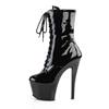 Pleaser - SKY1020 Plateau Laarzen, Paaldans schoenen - Paaldans schoenen - Zwart Product image
